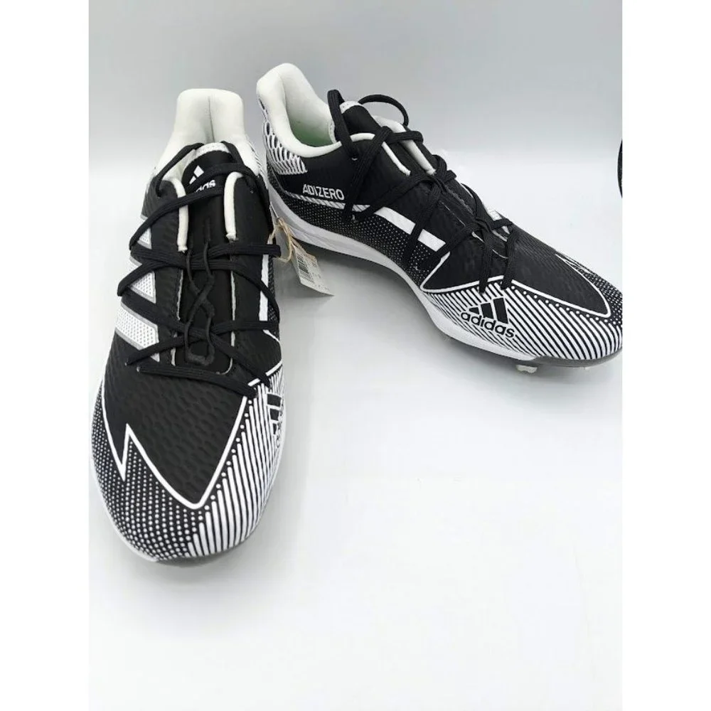 Men's adidas Adizero Afterburner 7 Baseball Cleats Size 8 EG5633 Black White NEW